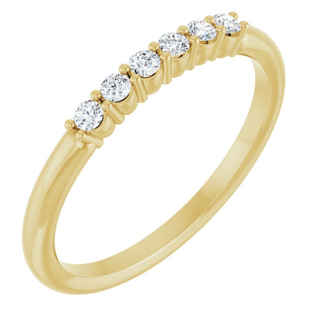 14K Yellow Gold 1/8 CTW Natural Diamond Stackable Ring