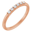 14K Rose Gold 1/8 CTW Natural Diamond Stackable Ring