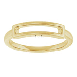 14K Yellow Open Bar Ring