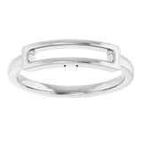 Sterling Silver Open Bar Ring