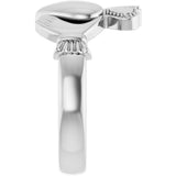 Sterling Silver 8.5 mm Claddagh Band