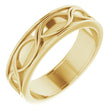 14K Yellow Gold 6.4 mm Infinity-Inspired Flat Band Size 10.5