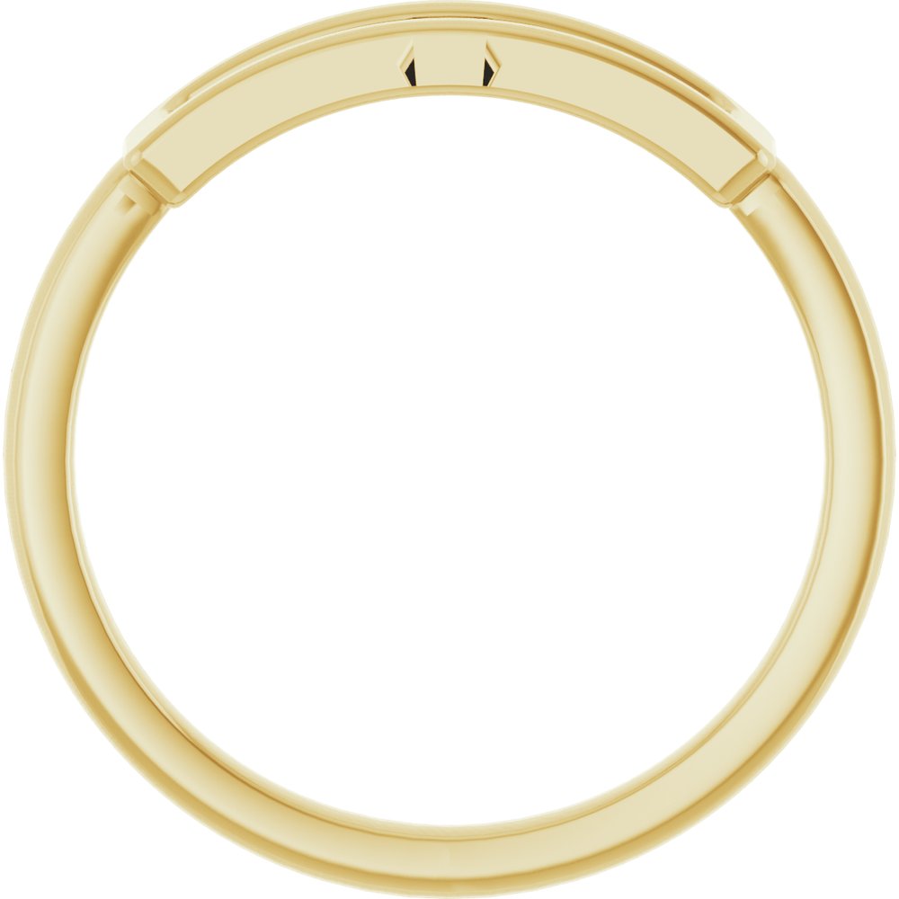 14K Yellow Open Bar Ring