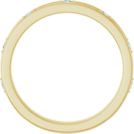 14K Yellow 1/8 CTW Natural Diamond Anniversary Band