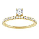 14K Yellow 1/2 CTW Natural Diamond Stackable Ring
