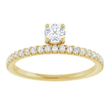 14K Yellow 1/2 CTW Natural Diamond Stackable Ring