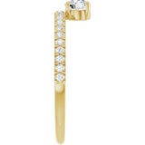 14K Yellow 1/2 CTW Natural Diamond Stackable Ring