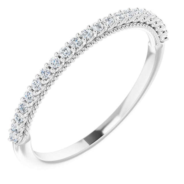 14K White 1/6 CTW Natural Diamond Matching Band