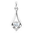 14K White 1/4 CTW Lab-Grown Diamond Pendant