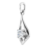 14K White 1/4 CTW Lab-Grown Diamond Pendant