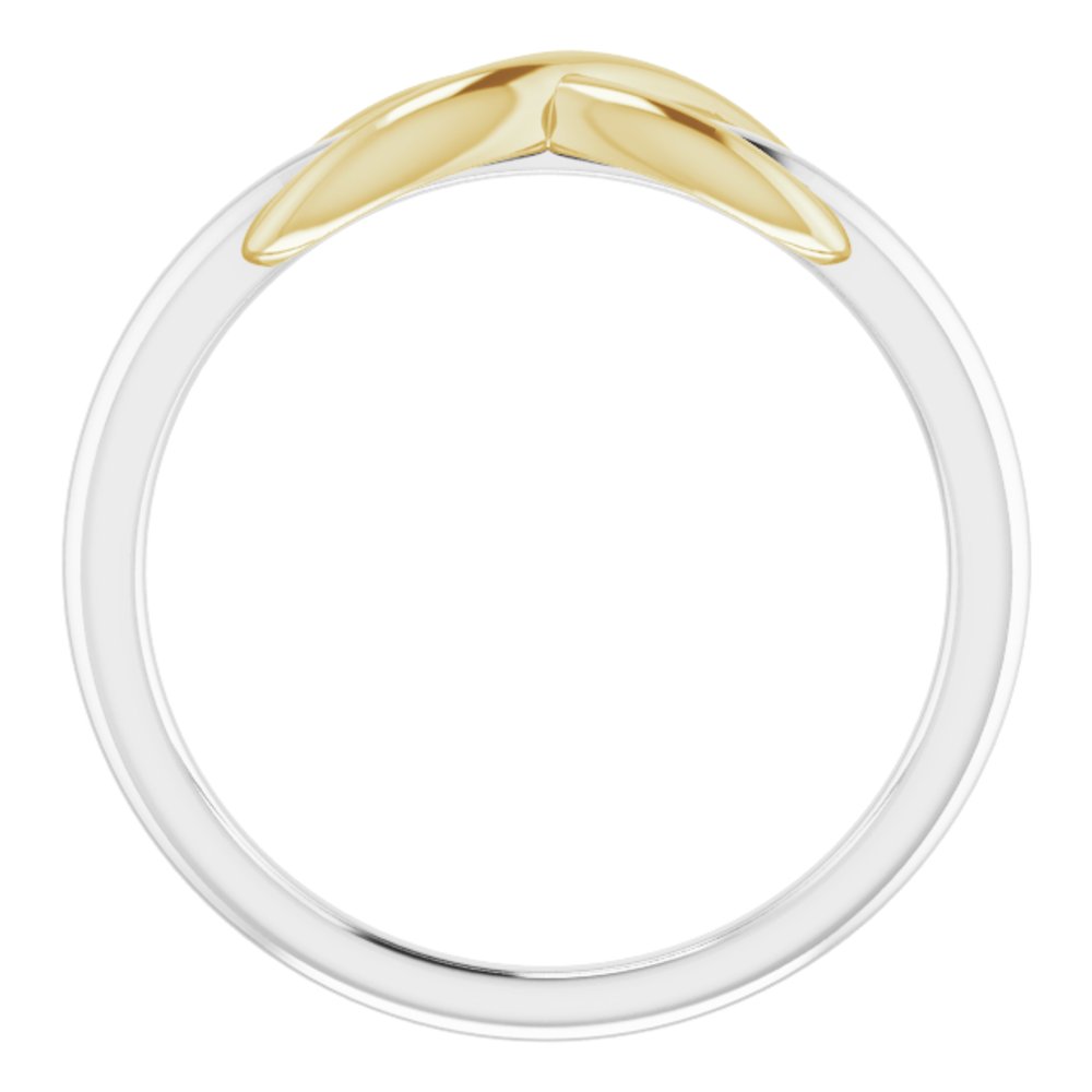 14K White/Yellow Infinity-Inspired Ring