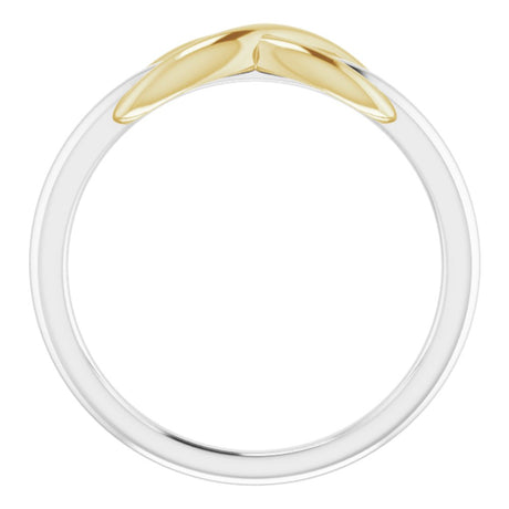 14K White/Yellow Infinity-Inspired Ring