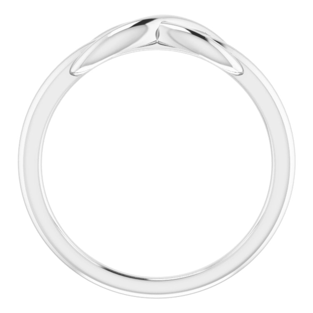 14K White Infinity-Inspired Ring