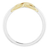 14K White/Yellow Infinity-Inspired Ring