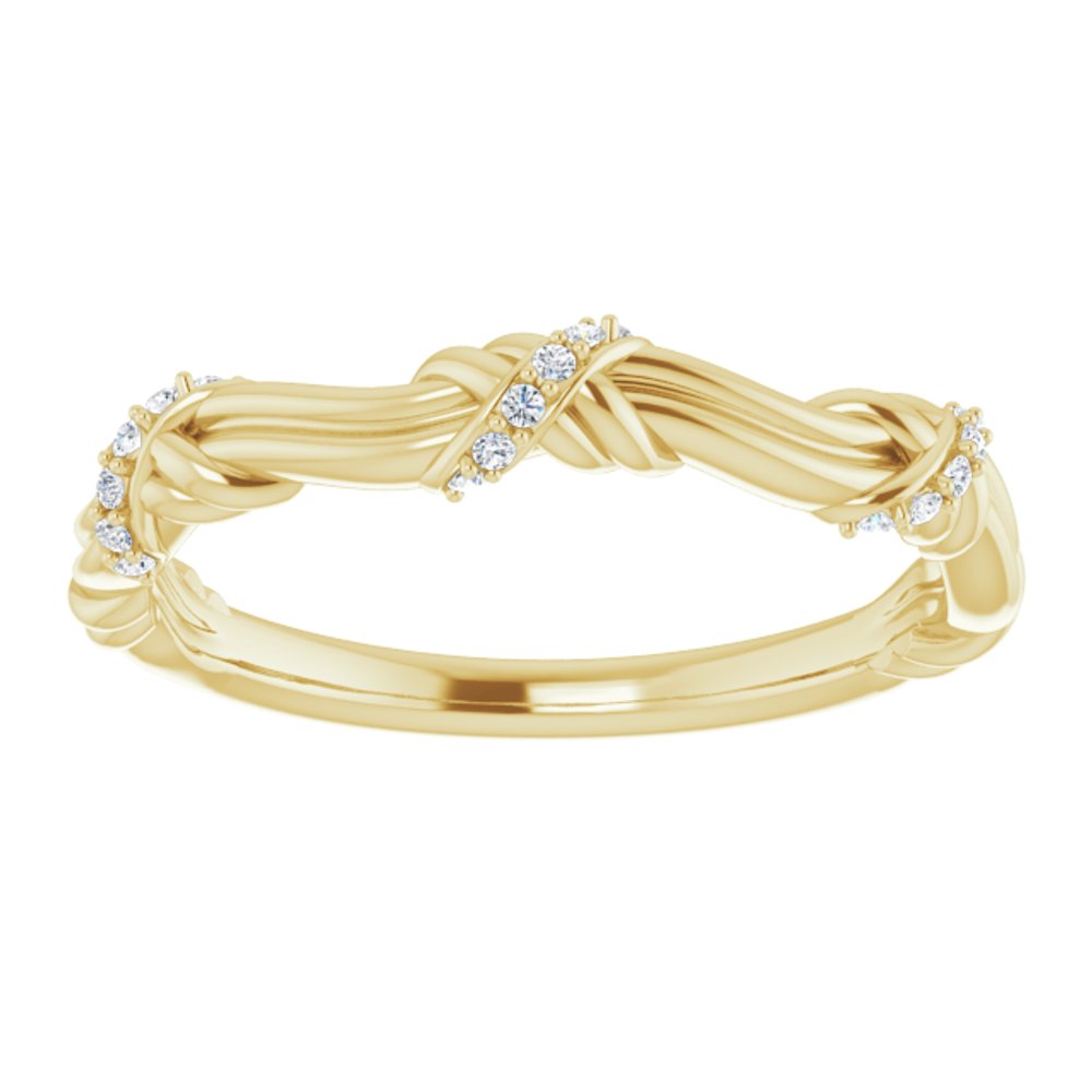 14K Yellow .05 CTW Natural Diamond Anniversary Band