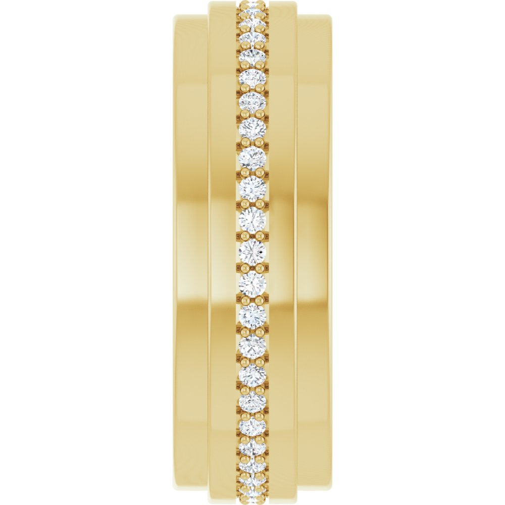 14K Yellow 1/3 CTW Natural Diamond Eternity Band Size 10