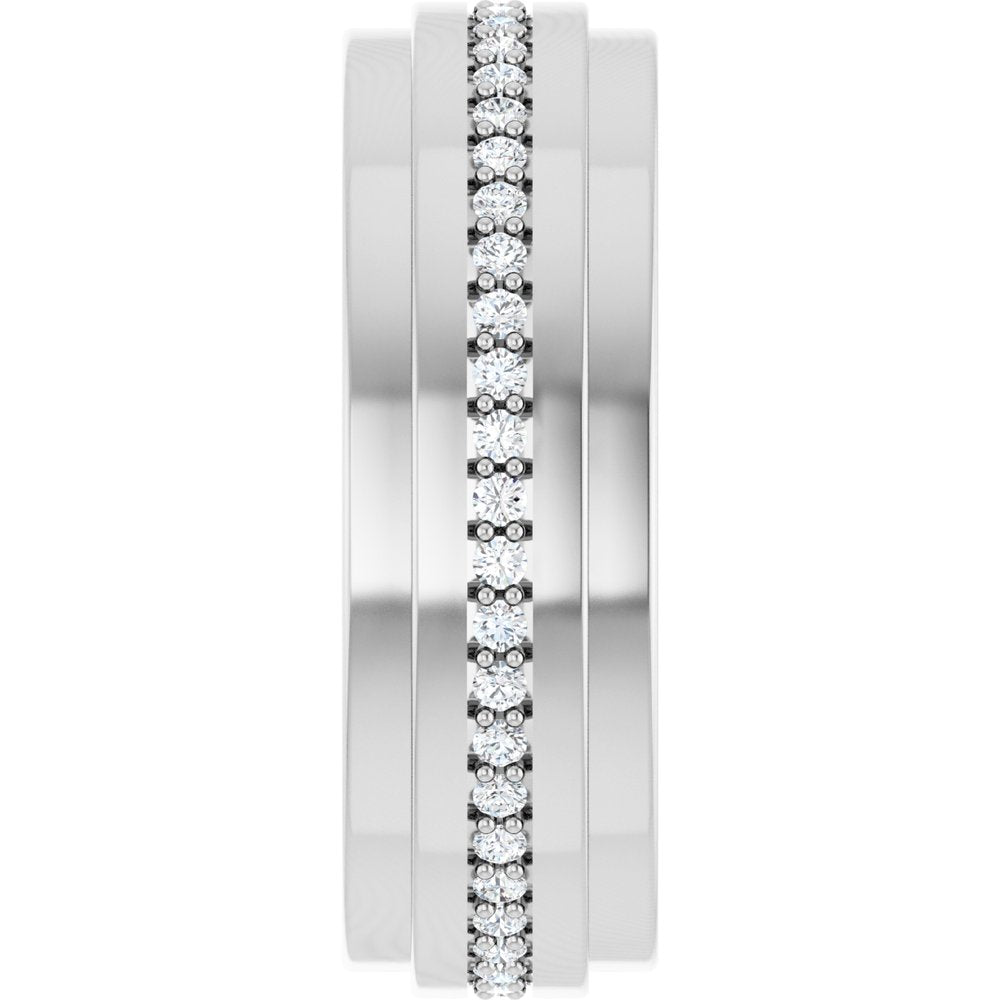 14K White 1/3 CTW Natural Diamond Eternity Band