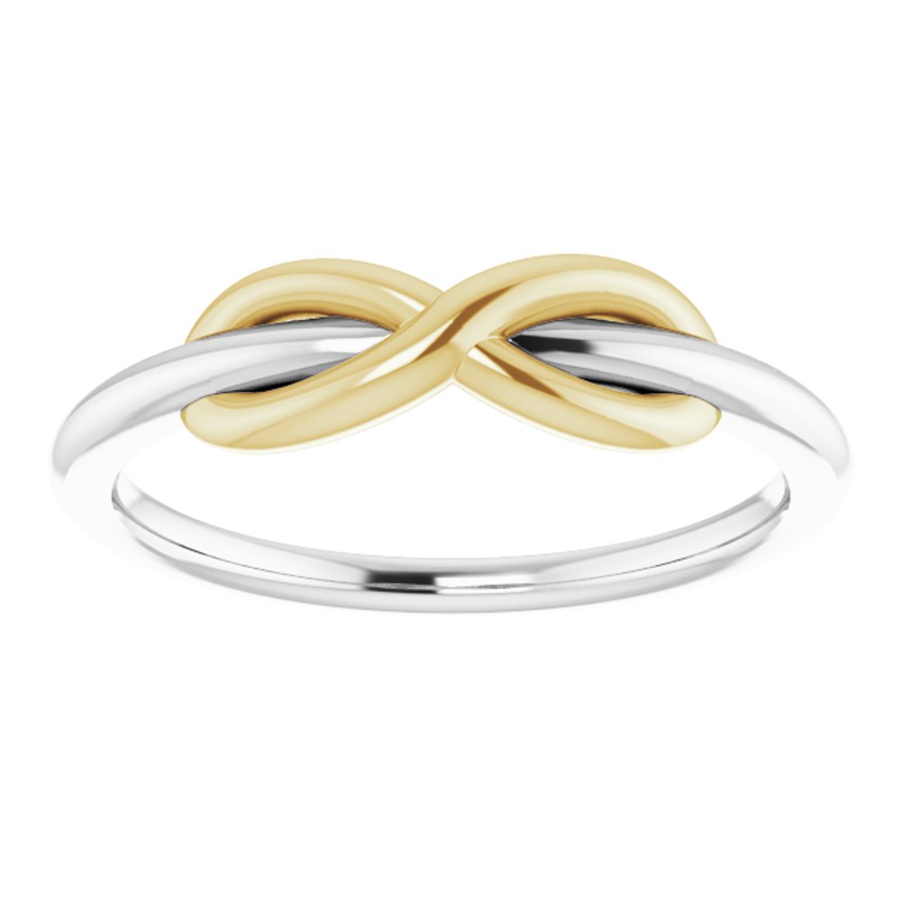 14K White/Yellow Infinity-Inspired Ring