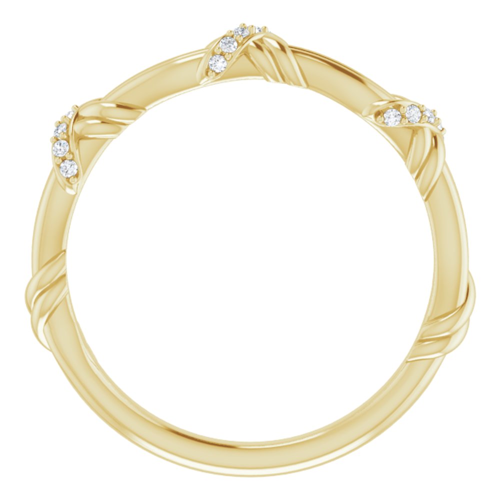 14K Yellow .05 CTW Natural Diamond Anniversary Band