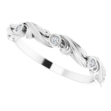 14K White .03 CTW Natural Diamond Anniversary Band