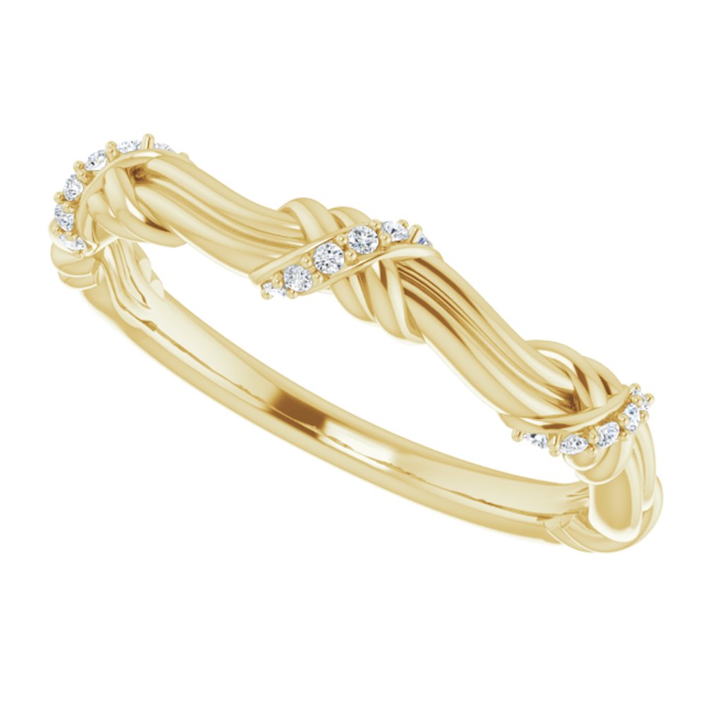 14K Yellow .05 CTW Natural Diamond Anniversary Band