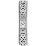 14K White 7 mm Celtic-Inspired Band