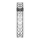 Platinum 5 mm Celtic-Inspired Flat Band Size 9