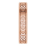 14K Rose 5 mm Celtic-Inspired Band Size 11.5