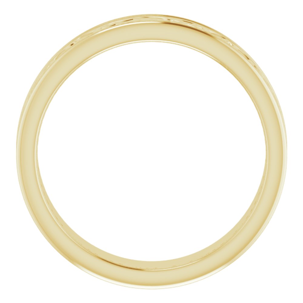 14K Yellow Gold 5 mm Celtic-Inspired Flat Band Size 8.5