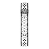 Sterling Silver 5 mm Celtic-Inspired Flat Band Size 10.5