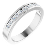 Platinum 1/3 CTW Natural Diamond Anniversary Band Size 5