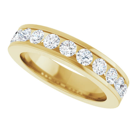 14K Yellow Gold 1 1/6 CTW Lab-Grown Diamond Anniversary Band Size 7 