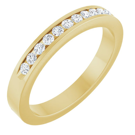 14K Yellow 1/4 CTW Natural Diamond Anniversary Band Size 7