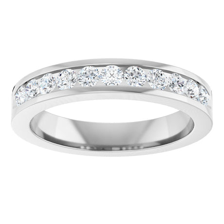 14K White Gold 1/2 CTW Natural Diamond Anniversary Band