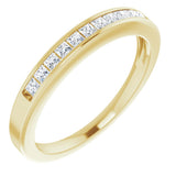 14K Yellow 1/4 CTW Natural Diamond Anniversary Band Size 7