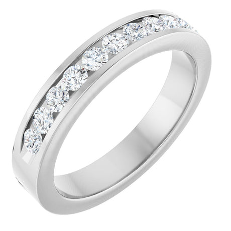 14K White Gold 1/2 CTW Natural Diamond Anniversary Band