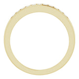 14K Yellow 1/4 CTW Natural Diamond Anniversary Band Size 7