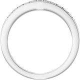 14K White Gold 3/8 CTW Natual Diamond Anniversary Band Size 7