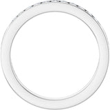 14K White Gold 1/4 CTW Natural Diamond Anniversary Band Size 7