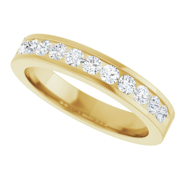 14K Yellow 1/2 CTW Natural Diamond Anniversary Band