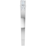 14K White Gold 3/8 CTW Natual Diamond Anniversary Band Size 7