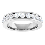 14K White Gold 1 1/6 CTW Lab-Grown Diamond Anniversary Band Size 7 