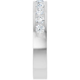 14K White Gold 5/8 CTW Natural Diamond Anniversary Band