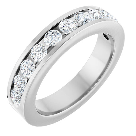 14K White Gold 1 1/6 CTW Lab-Grown Diamond Anniversary Band Size 7 