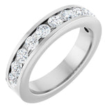 14K White Gold 1 1/6 CTW Lab-Grown Diamond Anniversary Band Size 7 