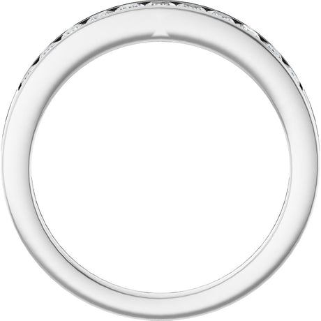 Platinum 1/2 CTW Natural Diamond Anniversary Band Size 6