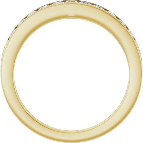 14K Yellow Gold 1/2 CTW Natural Diamond Anniversary Band Size 5