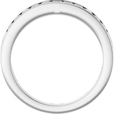 14K White Gold 1/2 CTW Natural Diamond Anniversary Band Size 7