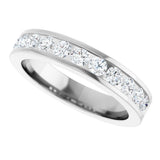 14K White Gold 5/8 CTW Natural Diamond Anniversary Band