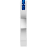 Platinum Natural Blue Sapphire Anniversary Band Size 7